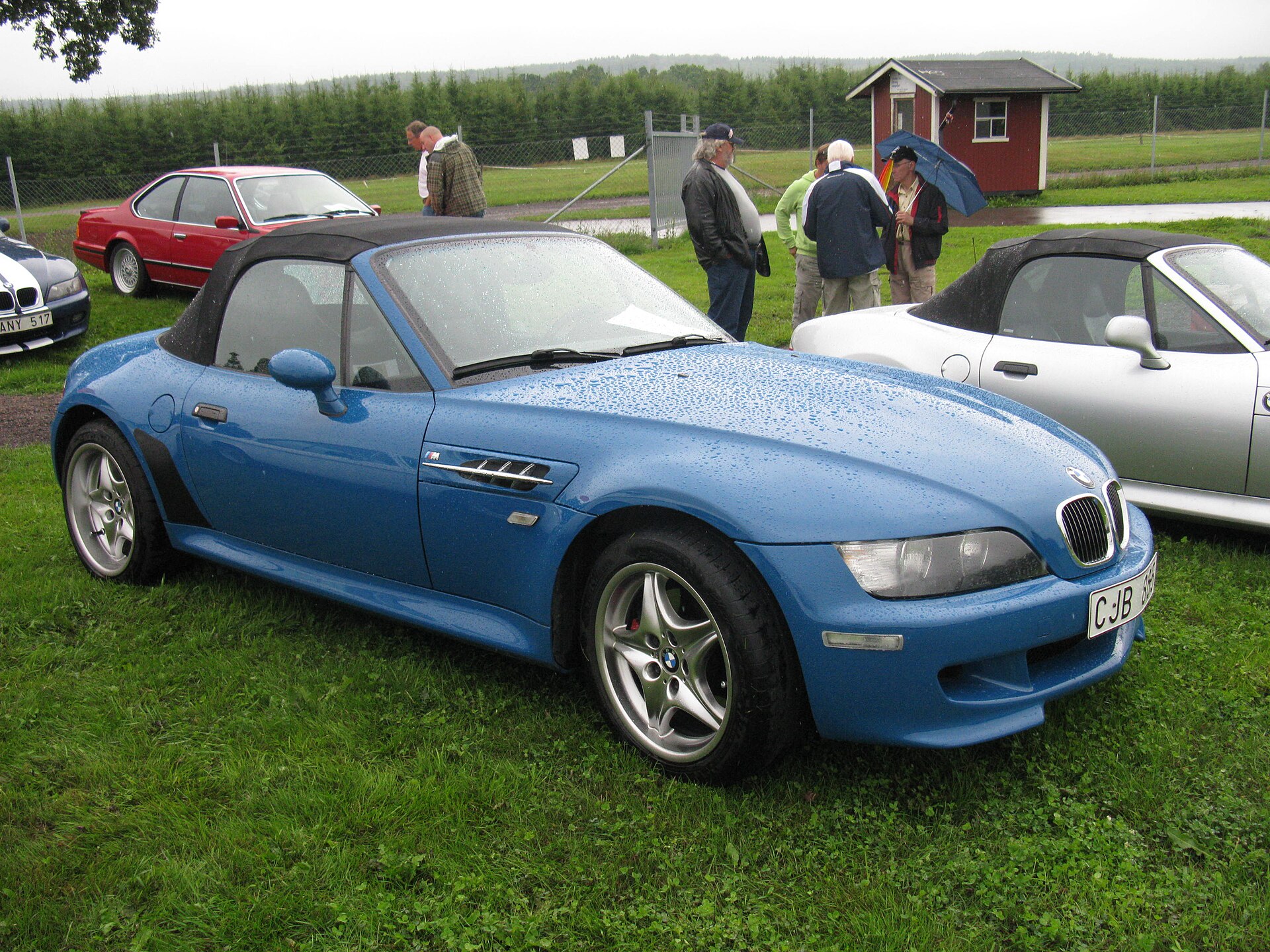 BMW Z3 M Roadster in Estoril-Blau mit verbreiterten Kotflügeln und M-Felgen, Seitenansicht