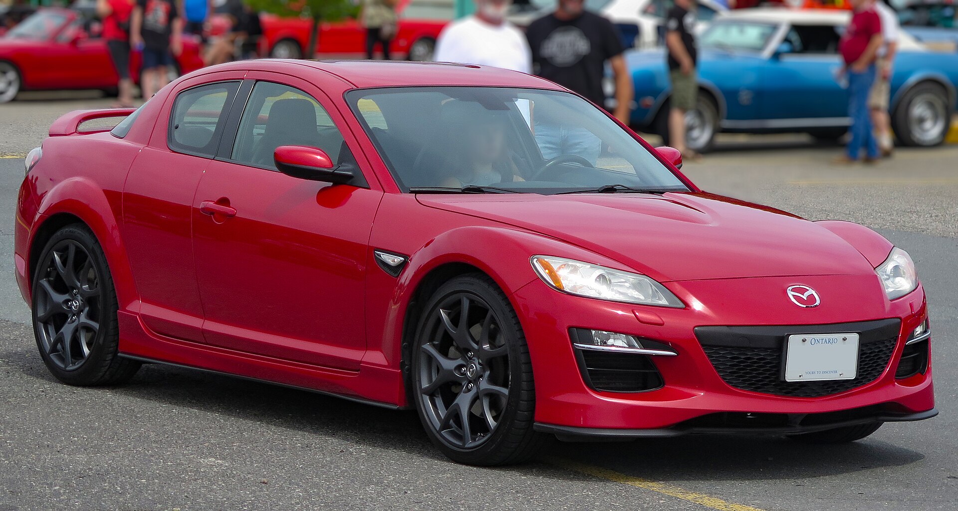 Mazda RX-8 R3 in Velocity Red Mica, Frontansicht, Baujahr 2010